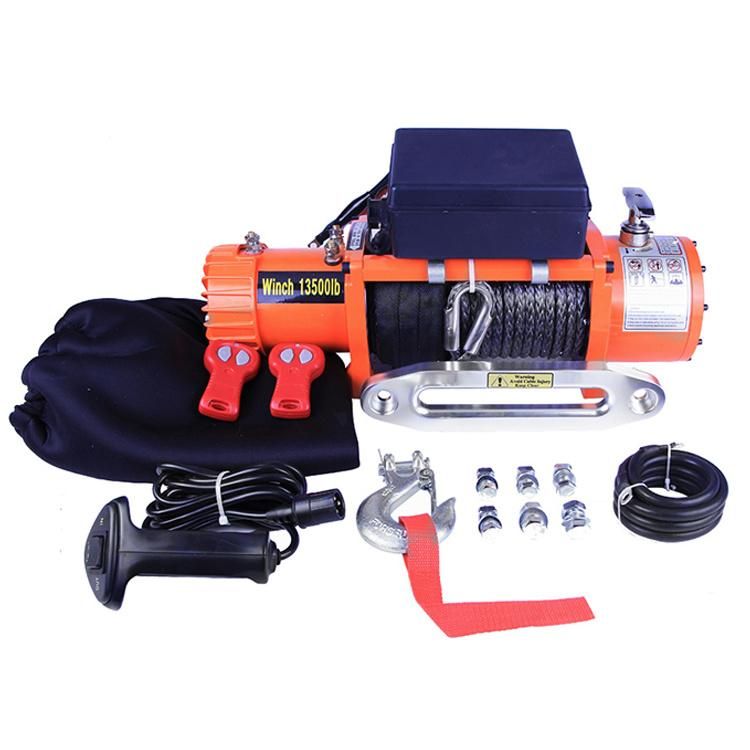 4WD Electric Hydraulic Winches Strap Anchor Old 12V Battery Power Winch