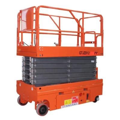 Indoor Hotel Factory Warehouse 6-14m 300-1000kg CE Electric Man Boom Post Scissor Lift