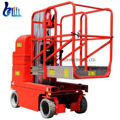 6m Self Propelled Single Mast Aluminum Platform Hydraulic Construction Lift