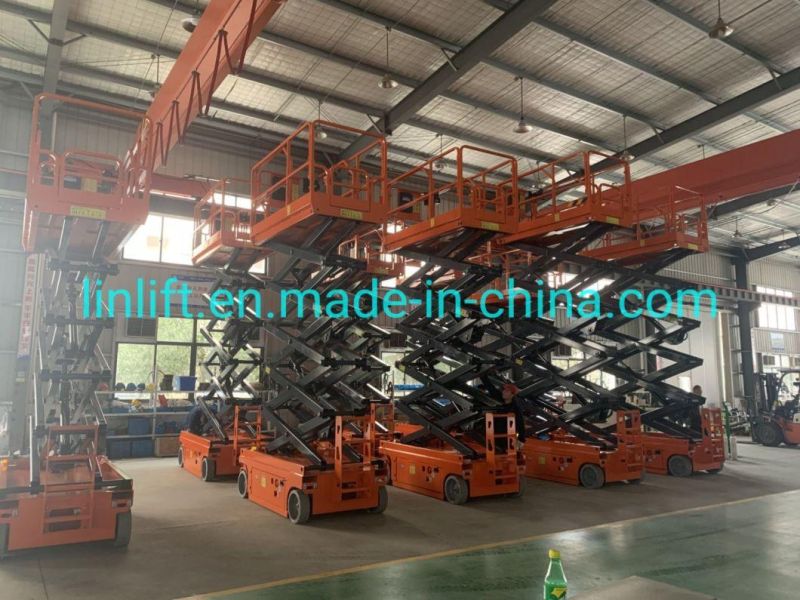 10m Electric Scissor Lift Battery Work Long Time CE Hot Sale