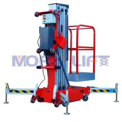 Hydraulic Lift Platform Vertical Single Mast Lifts for One Person