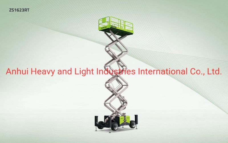 Zoomlion 18m Push Around Rough Scissor Lift Zs1623rt