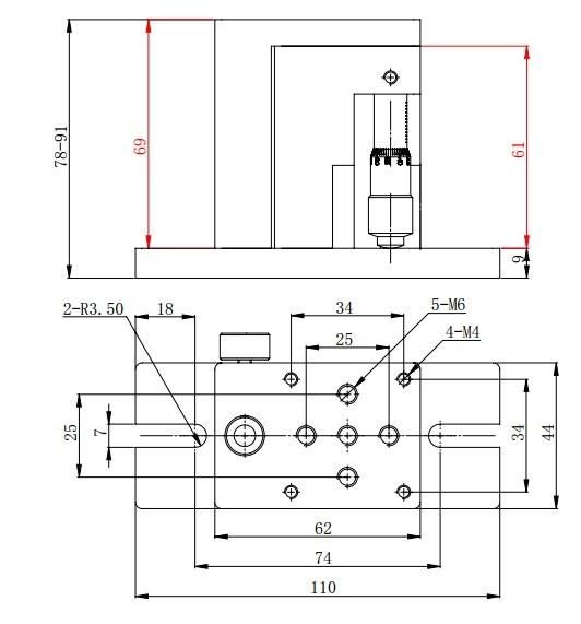 Lsss-X-13vz-01 13mm Travel Precision Vertical Stages