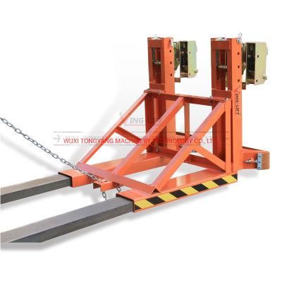 Dg1000b Double Eagle Grip Forklift Mounted Rubber-Belt Drum Grabbers Load Capacity 1000kg