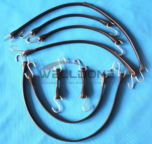Adjustable Length High Quality EPDM Natural Rubber Tie Downs with S Hooks