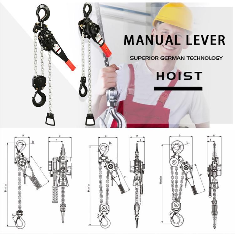 Dele Germany Style Dh-0.5t Hand Lever Chain Block Hoist Manual Lever Hoist