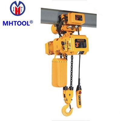 3ton Wireless Remote Electric Chain Hoist with Overload Cluch for Crane by Ce Certificate