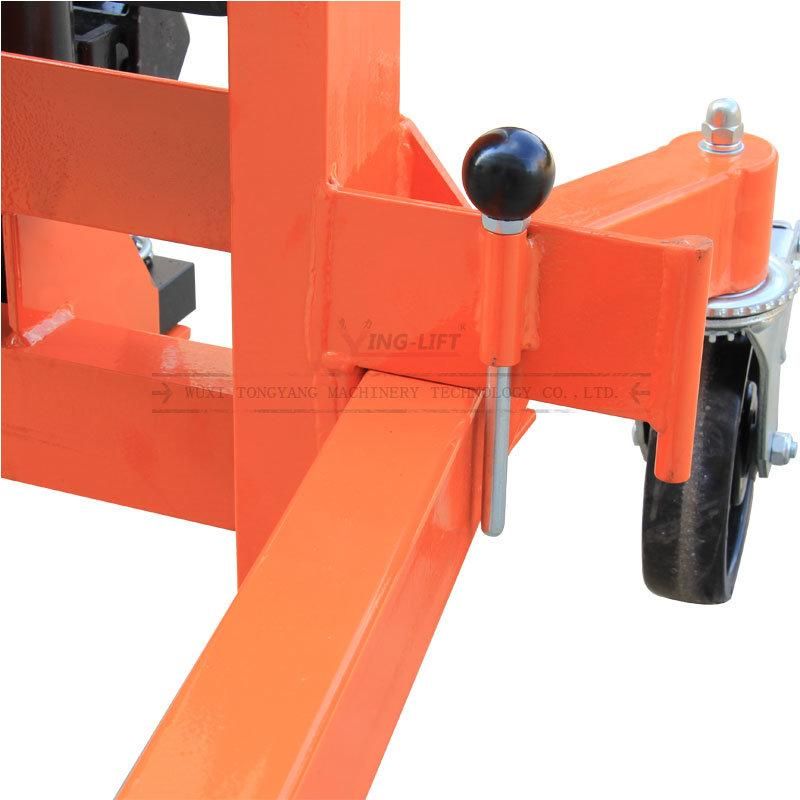 Lifting Height 1100mm and Loading Capacity 400kg Hydraulic Drum Stacker for Sale