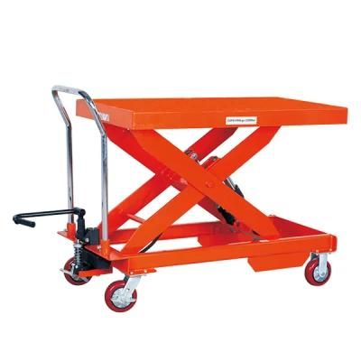Manual Mobile Large Foot Pump Type Lifting Table Truck