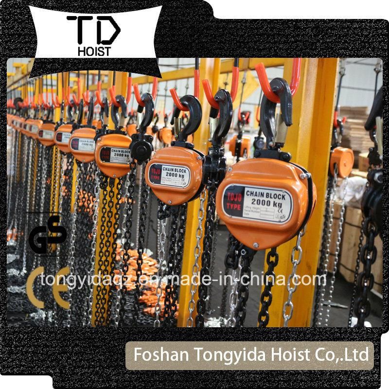 High Quality 1ton3meters Hsz Type Chain Block Hoist with G80 Load Chain Lifting Machine