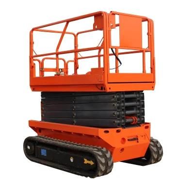 2021 Outdoor/Indoor Aerial Work Man Lift Electric Hydraulic Track Crawler Scissor Lift Table/Lifting Platform on Rough Terrain