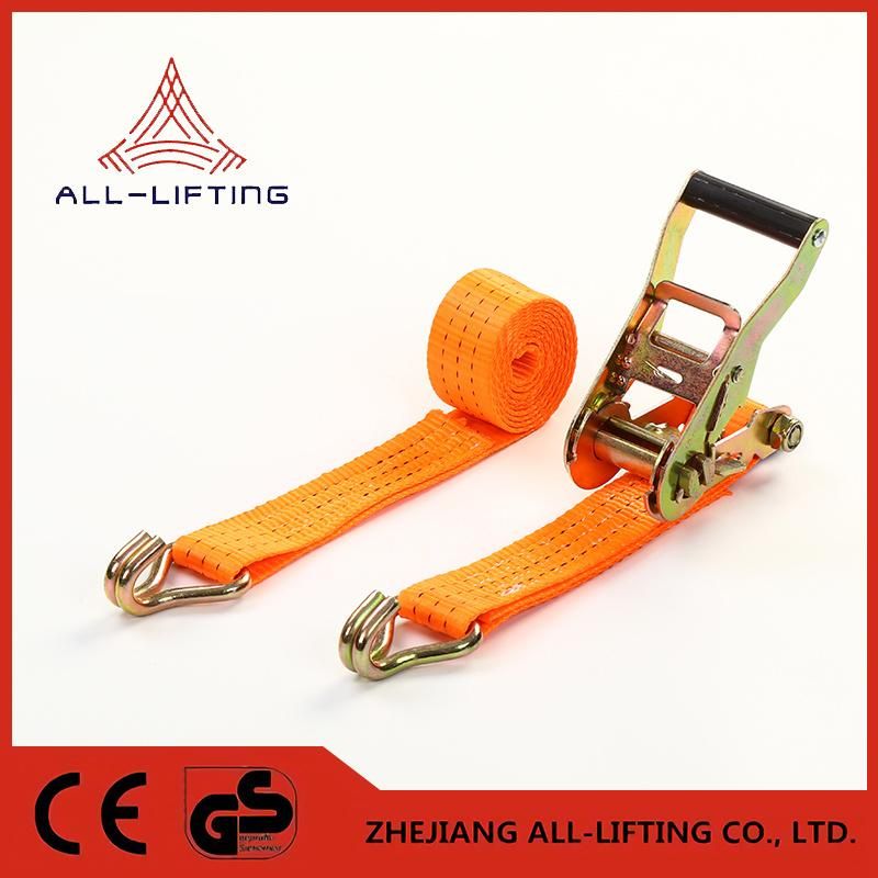 GS Certified 1.5"3t Orange Color Cargo Lashing Belt
