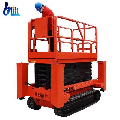 4.5m Load 200kg Crawler Track Mobile Lift Jack Hydraulic Self Propelled Scissor Lift