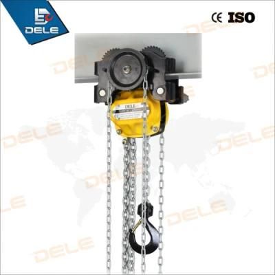 1ton Geared Trolley Lifting Low Headroom Hand Chain Hoist