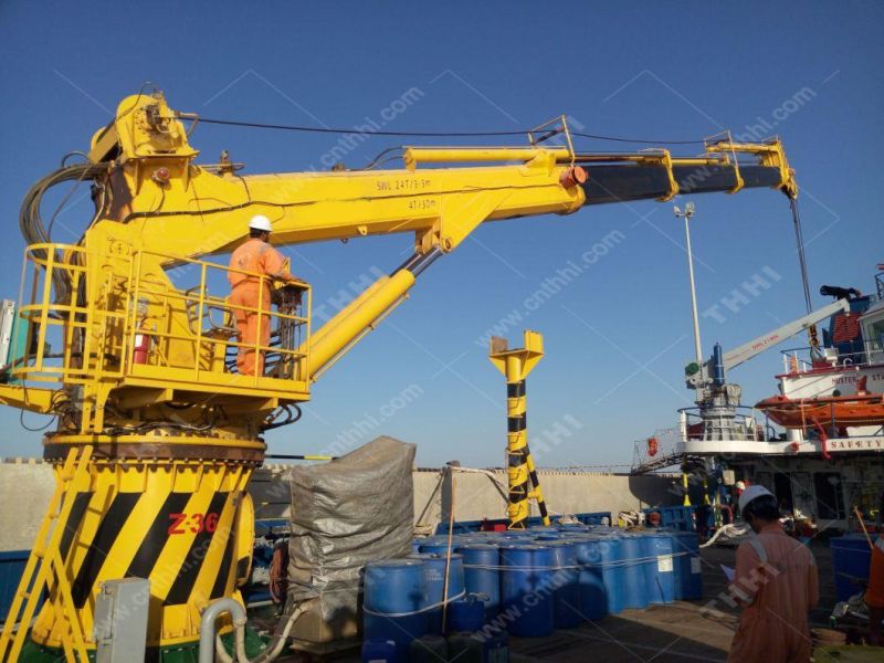 ABS/CCS Certified Knuckle Boom Marine Crane for Finsing Commercial Navy Ship