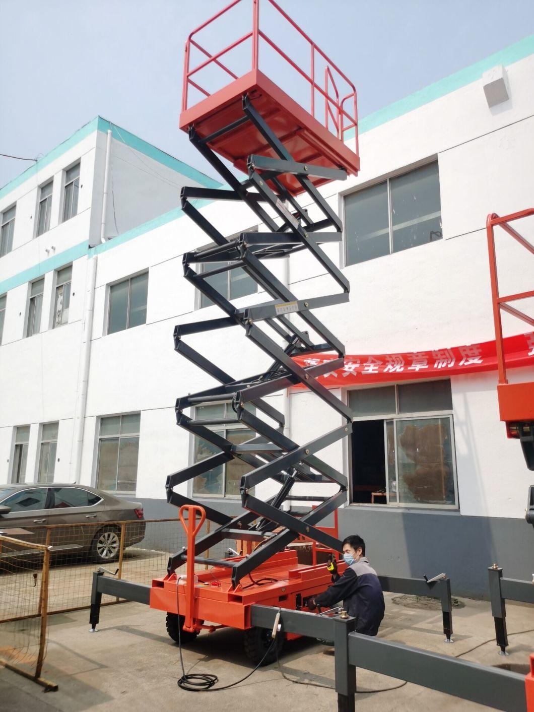 Great Performance Manual Movable Scissor Aerial Working Platform