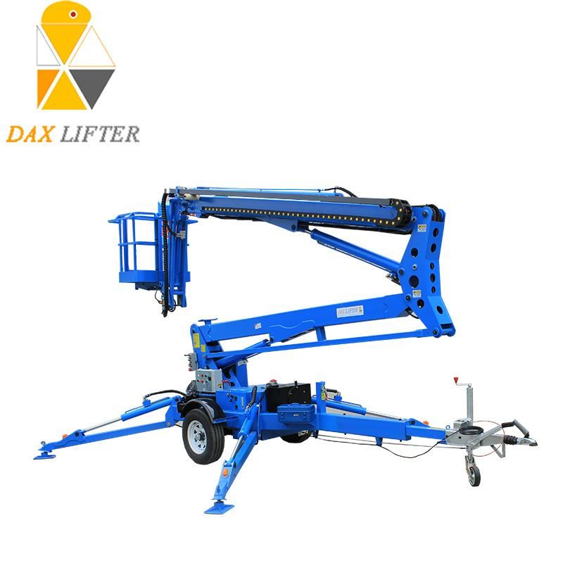 China Towable Trailer Mounted Articulated Hydraulic Boom Lift