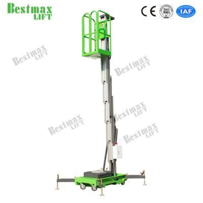 6m Aluminum Alloy Aerial Work Platform Single Mast Vertical Lift