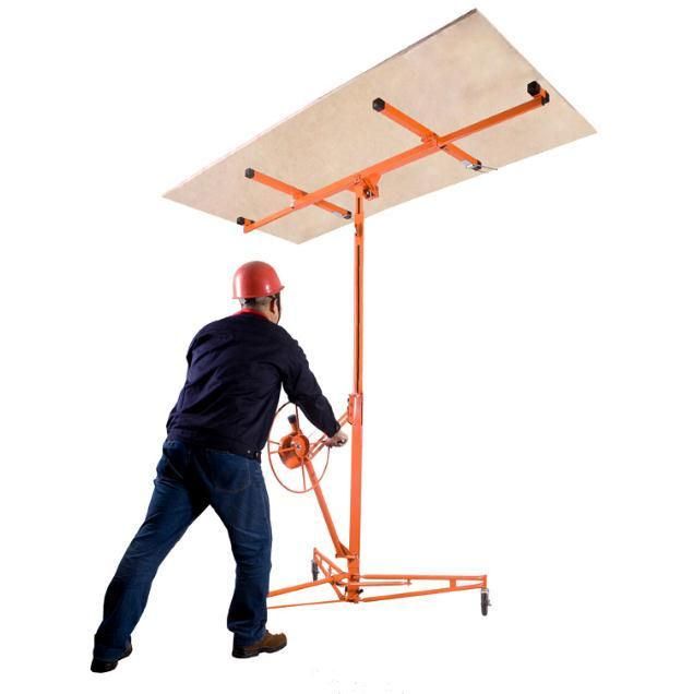 16" 68kgs Drywall Installation Tool Plaster Board Panel Ceiling Hoist Crane Lift Drywall Panel Hoist Lift