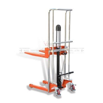 200kg Adjustable Fork Type Light Duty Hand Stacker with 1200mm Lifting Height