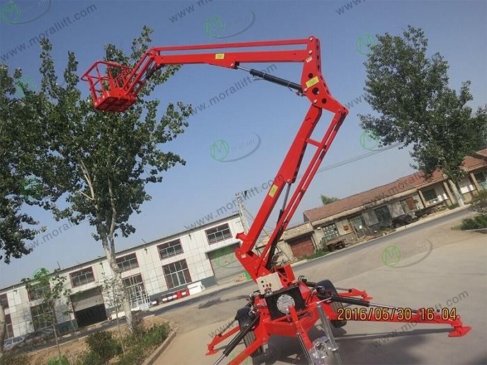 10m High Trailer Mounted Boom Lift for Man