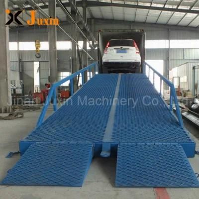 6ton Best Selling Shandong New Design Container Loading Dock Yard Mobile Unloading Ramp with 2 Wheels