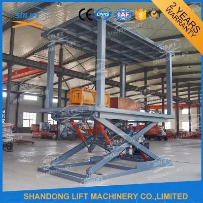 3t 3m Double Platform Hydraulic Underground Car Lifter with Ce