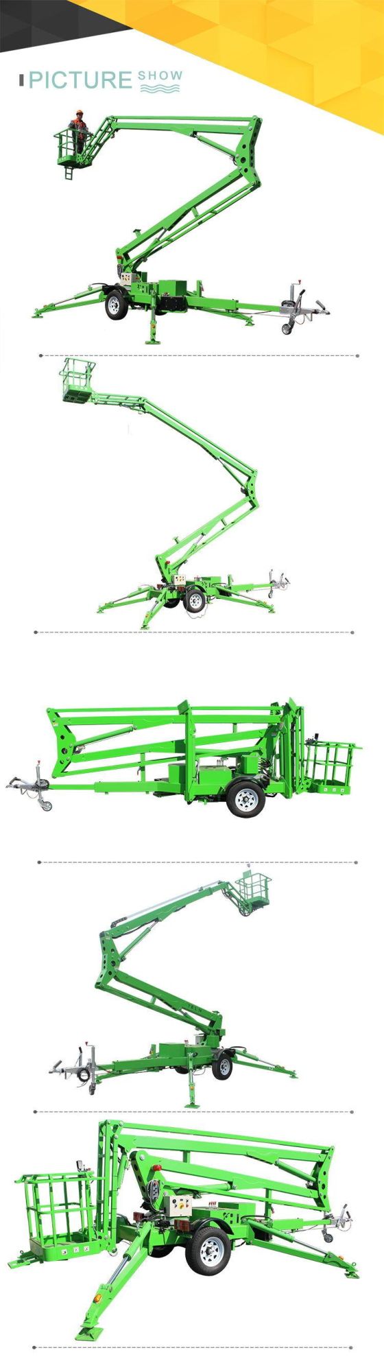 Super Good Quality 10~20m Towable Spider Boom Lift for USA