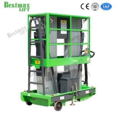 9m Double Mast Aluminum Vertical Lift with Tilting Function
