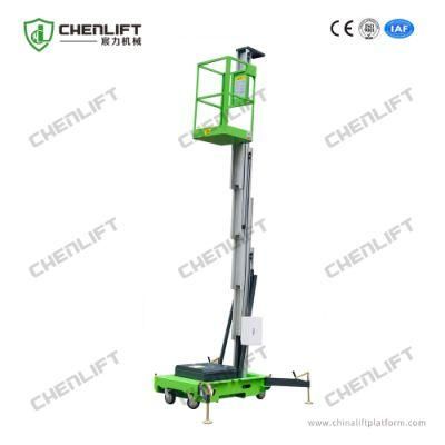 4 Meters Manual Pushing Single Mast Aerial Work Platform Vertical Lift