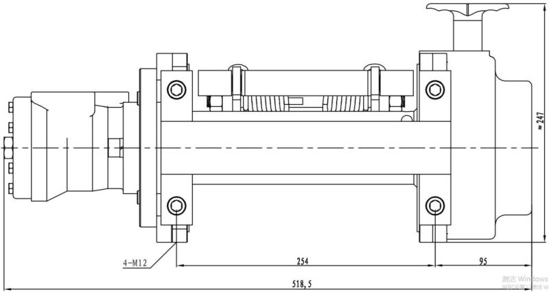 Hydraulic Winch Forest 5 Ton Drum Winch with Petrol Engine