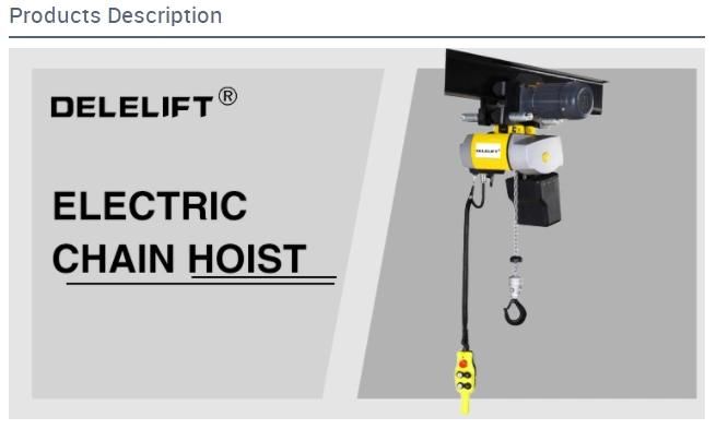 New Dch-GM Electric Chain Hoist with Trolley 0.5t~2t Lifting Equipment Stage Hoist