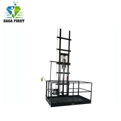 Guide Rail Vertical Lift Warehouse Industrial Material Hydraulic Goods Cargo Lift