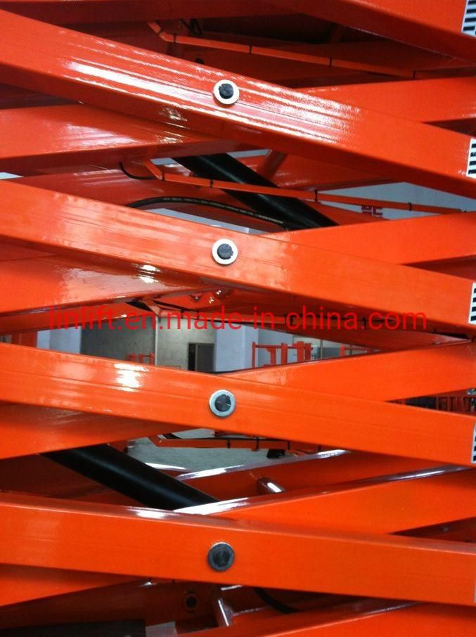 10m Electric Scissor Lift Battery Work Long Time CE Hot Sale