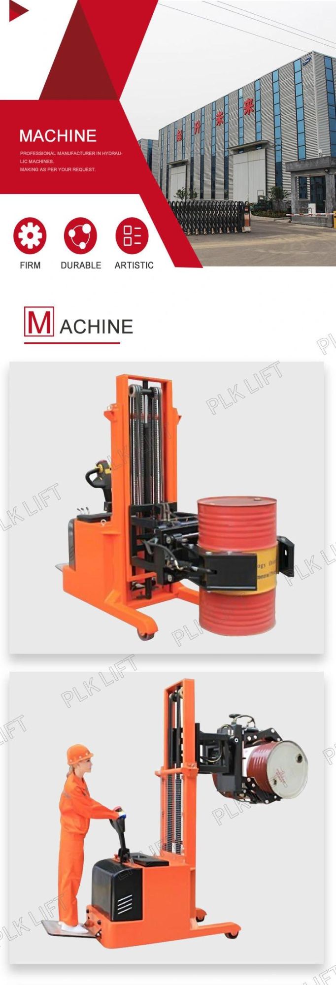 Plk Drum Handling Equipment Battery Operated Drum Lifter