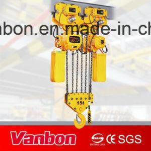 15ton Electric Chain Hoist with Electric Trolley Mounted