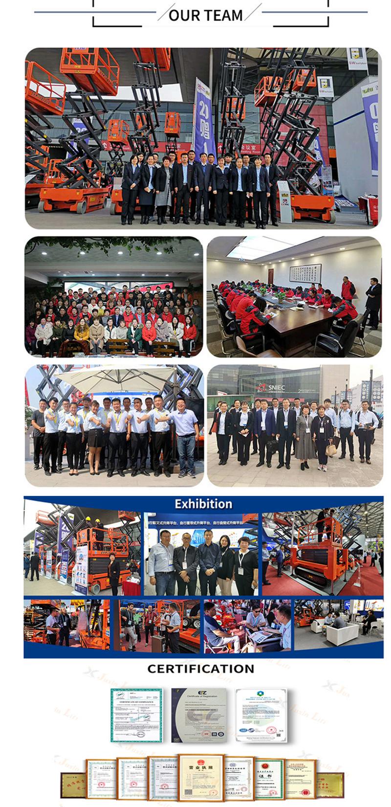 Electric Battery Self Propelled Mobile Hydraulic Automatic Tracked Crawler Scissor Lift