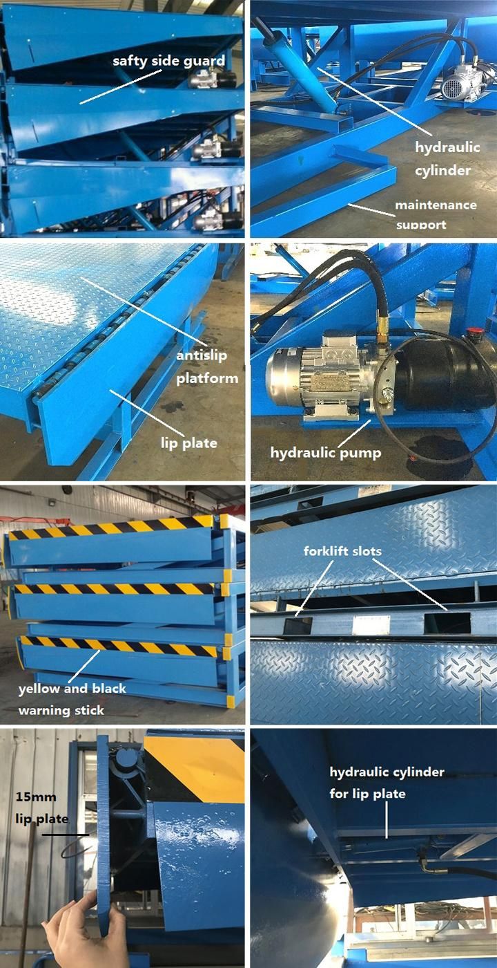 6t 8t 10t Loading Ramp Hydraulic Dock Leveler for Truck Ramp