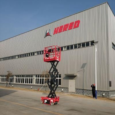 Mobile Electric 6m Mini Scissor Lift Push Around Aerial Work Platform Lift Tables