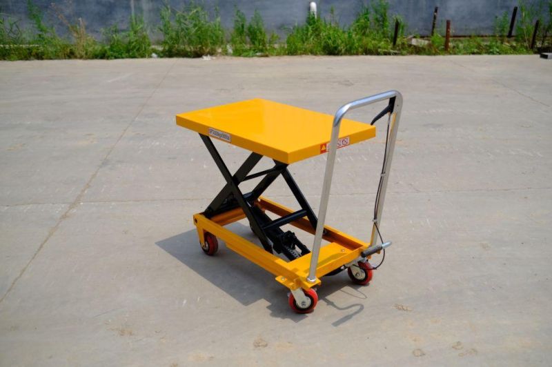 2021 New Arrival Economic Light Duty Hydraulic Lift Table Trolley Cart