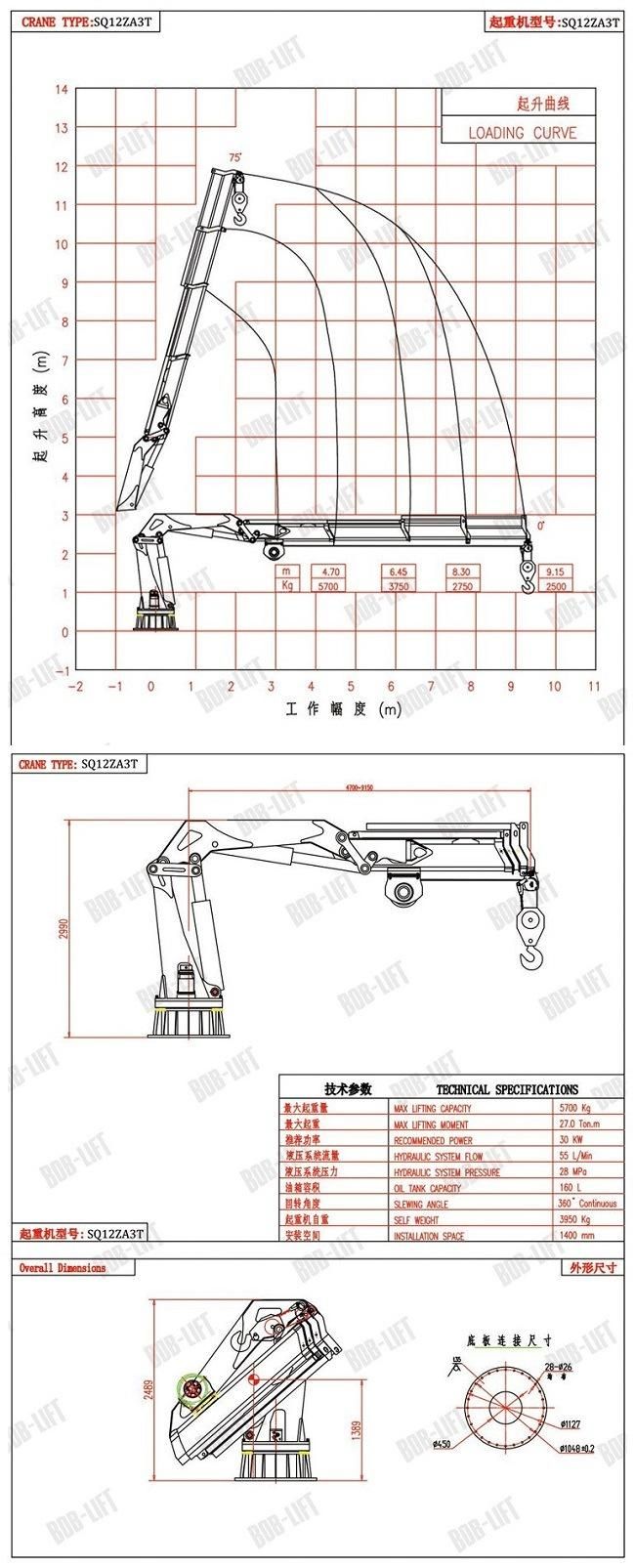 Hydraulic Ship Deck Crane for Sale