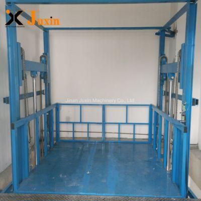 500kg Good Quality Fixed Vertical Guide Rail Elevators Hydraulic Warehouse Cargo Lift Price