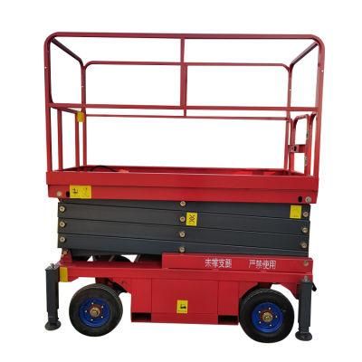 Used Movable Scissor Lift Wheel Platform Table Electric Dubai