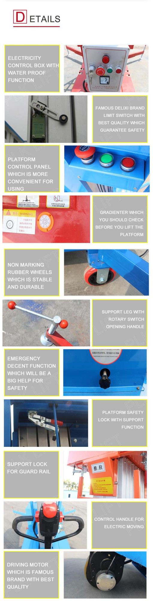 High Cost Effecive Electric Aerial Man Lift with Ce
