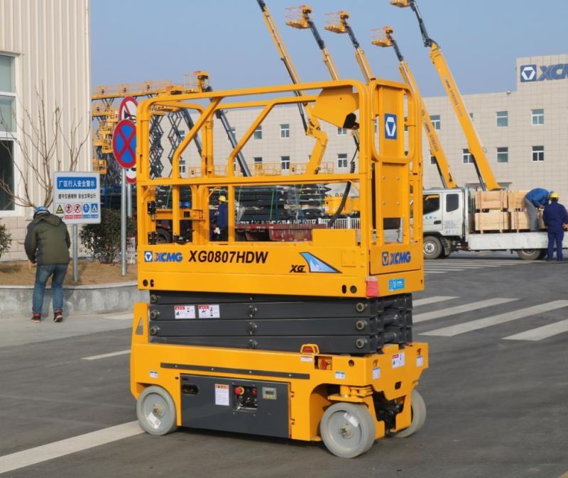 XCMG Official Mini 8 Meter Electric Hydraulic Mobile Scissor Lift Self-Propelled Work Platform Xg0807hdw
