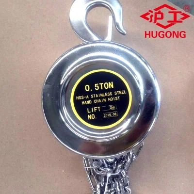 304 Stainless Steel Chain Block Hoist 1000kg