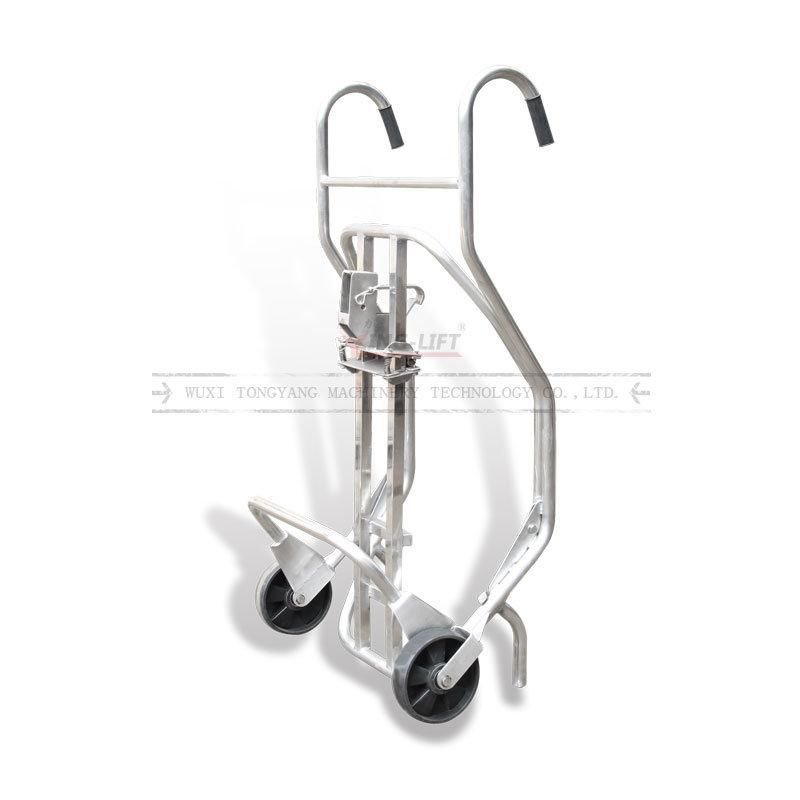 De500b Capacity 500kg Stainless Steel Portable Hand Drum Trolley
