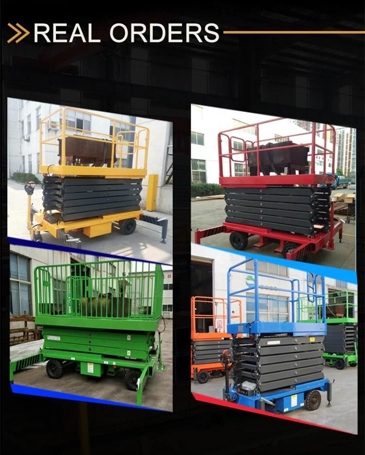 Platform Size 1850X880mm Full Electric Self Driving Lifter Machine Motor Mobile Scissor Lift