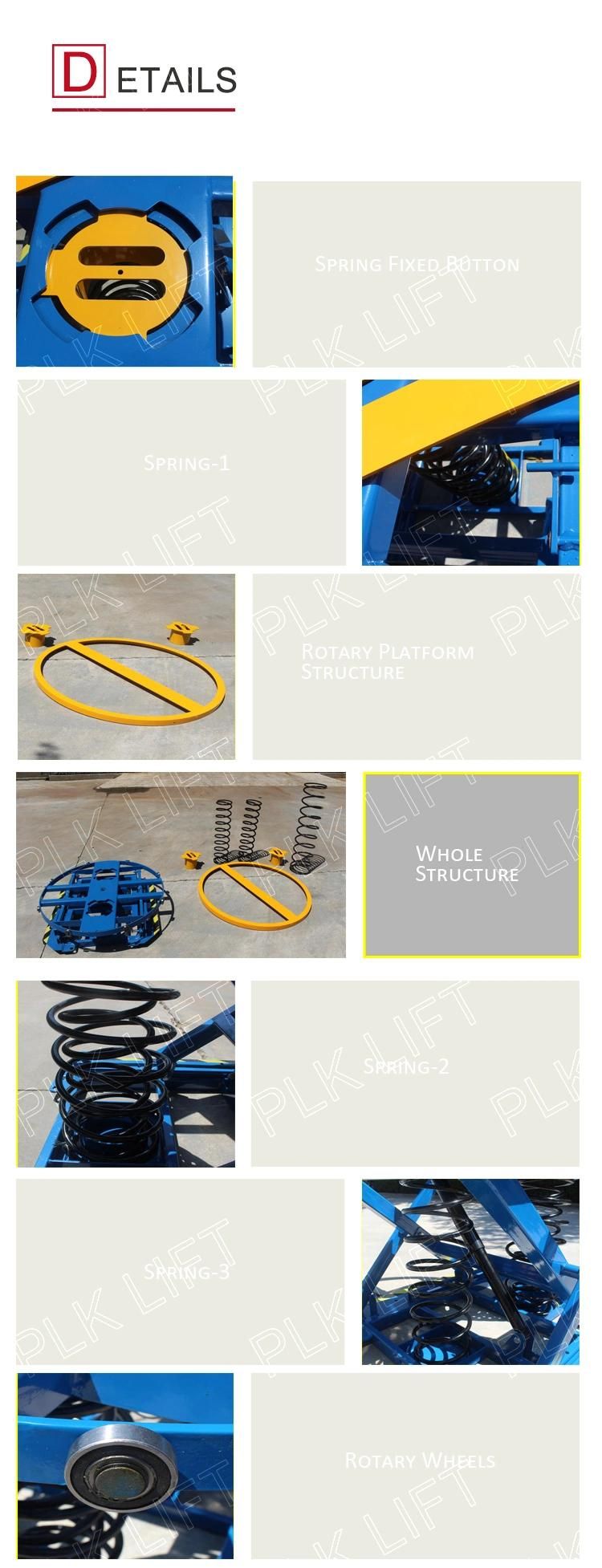 2000kg Load Spring Pallet Positioner Lifter 360 Rotate Lift Table