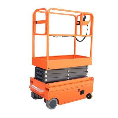 Portable Mini 3-3.9m 230kg Load Capacity Aerial Work Platform Hydraulic Mobile Scizzor Lift